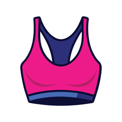 Sports Bra Vector Illustration – Athletic Underwear, Fitness Apparel, Workout Clothing, Modern Activewear Art

