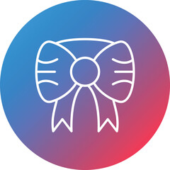 Ribbon Line Gradient Circle Background Icon