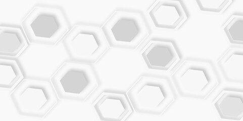 pattern of multiple overlapping hexagonal shapes and soft shadows white background.