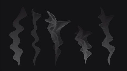streaming smoke set isolated on black