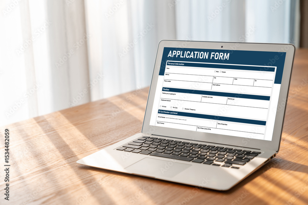 Poster online application form for modish registration on the internet website
