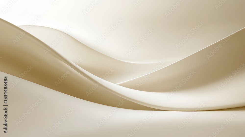Poster elegant curves of smooth beige fabric flowing softly in natural light create a serene and calming at
