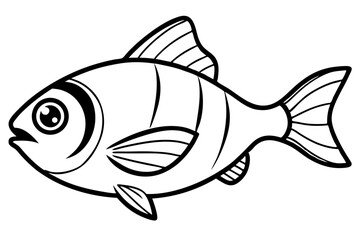 Piranha Outline – Clean Vector Design