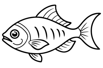Piranha Outline – Clean Vector Design