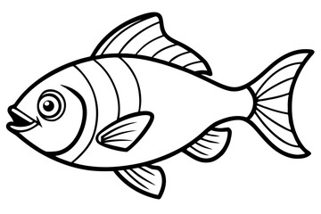 Piranha Outline – Clean Vector Design