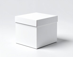 Cardboard Box on Clean Surface Mockup