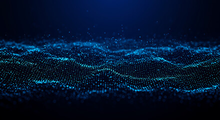 Digital Particle Landscape in Blue