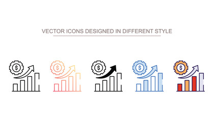 Finance Recovery icon design with white background stock illustration
