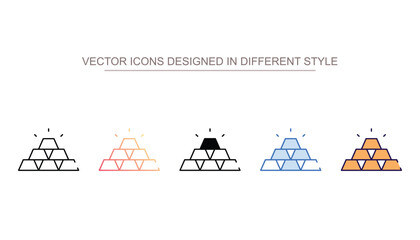 Gold Stock icon design with white background stock illustration