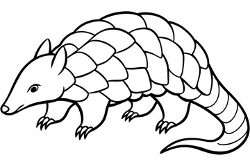 Pangolin Outline – Clean Vector Design