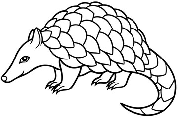 Pangolin Outline – Clean Vector Design