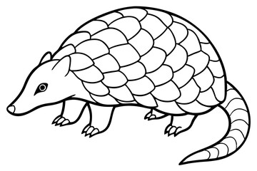Pangolin Outline – Clean Vector Design