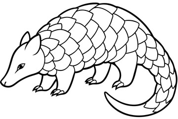 Pangolin Outline – Clean Vector Design