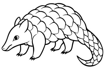 Pangolin Outline – Clean Vector Design