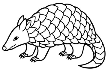 Pangolin Outline – Clean Vector Design