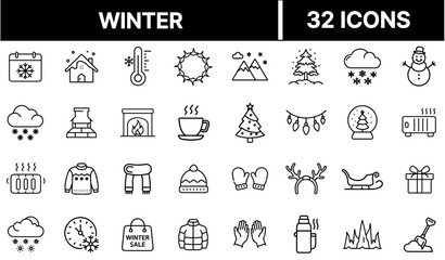 Winter Icon – Snowflake, Cold Weather, and Seasonal Symbol Illustration