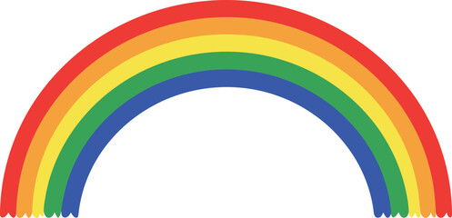 Colorful Rainbow Arch Clipart Vector Illustration