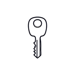Unlocking Success: A Minimalist Key Icon for Your Projects