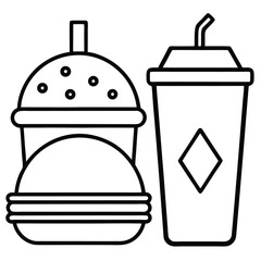 Obraz premium a set of food and drink icons