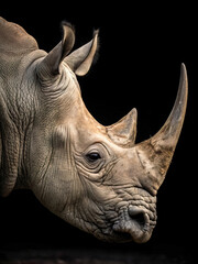 Rhinoceros in profile