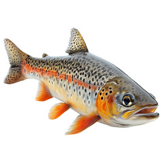 Dolly Varden isolated on transparent background.