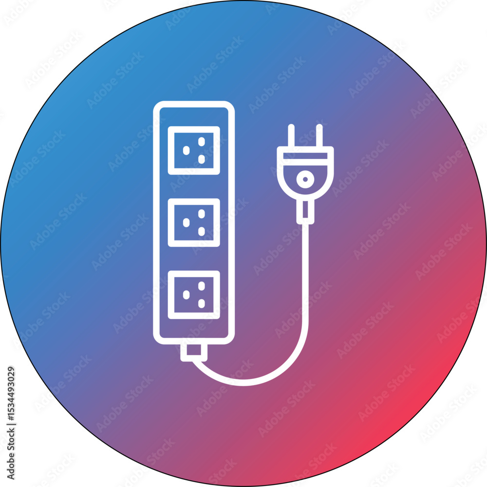 Poster extension line gradient circle background icon