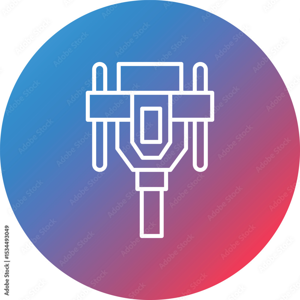 Poster dvi line gradient circle background icon