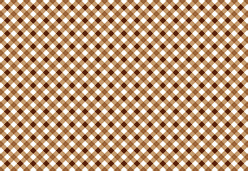 classic pattern fabric cross plaid or checkered with strip brown and white, gingham, checkered, boho pattern, seamless plaid pattern vector. Retro background fabric. Vintage checkered color,