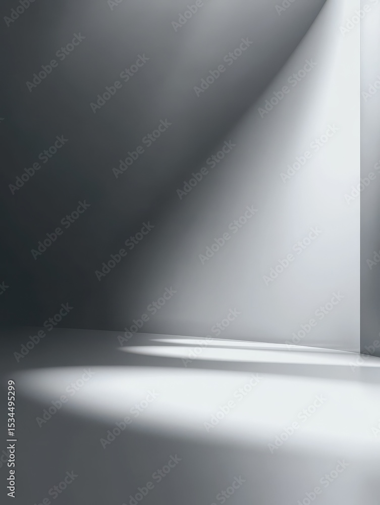 Poster minimalistic gray gradient background with subtle light effect.