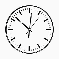 Classic round analog clock showing time with bold hour markers and elegant face