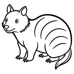 Minimalist Quokka Line Art Vector