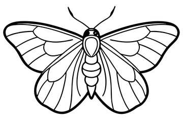 Sleek Opal Moth Vector Design