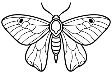 Sleek Opal Moth Vector Design