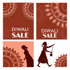 Happy diwali vector design with floral and hanging diya Decorative
happy diwali greeting background with floral design