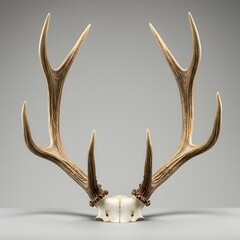 Antler on Gray Background