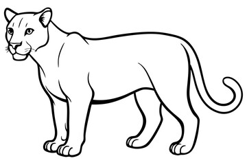 Minimalist Mountain Lion Vector