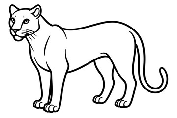 Minimalist Mountain Lion Vector