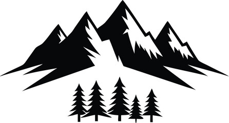 Obraz premium vector illustration of a mountain
