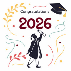 Congratulations 2026 of Graduation PNG design congratulations 2026 of Graduation vectorART