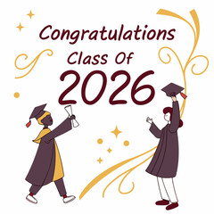 Congratulations 2026 of Graduation PNG design congratulations 2026 of Graduation vectorART