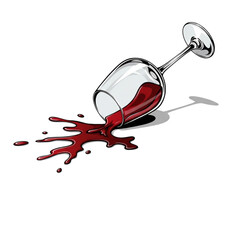 Red wine spilled on the carpet.