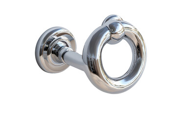 Obraz premium A gleaming chrome drawer pull a testament to timeless design reflects light in a captivating on transparent background