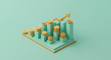 Financial Growth and Investment An Upward Trend Illustrated