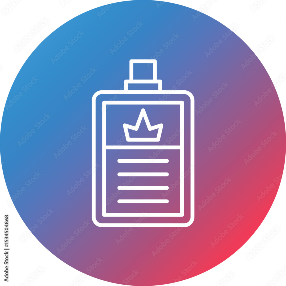 Poster vip pass line gradient circle background icon