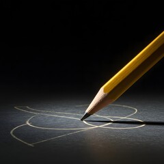 Pencil Drawing on Dark Paper