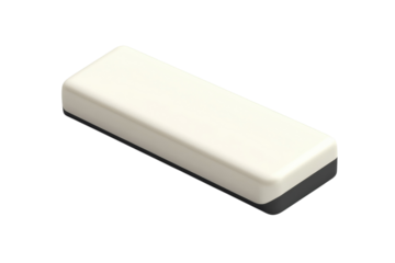 A pristine white eraser poised to correct mistakes symbolizes new beginnings with simple on transparent background