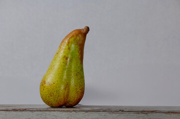 Green pear on isolated white background with beautiful lighting professionally photographed  
