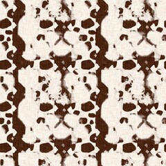 Calm scribble shape minimal shape seamless pattern. Gender neutral baby nursery natural brown linen decor background. Scandi style sketch doodle wallpaper in decorative kid fashion swatch. 