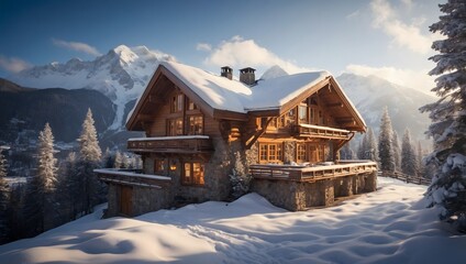 winter landscape in the mountains