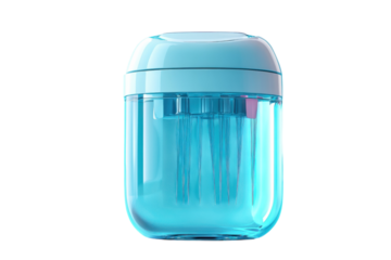 A soothing humidifier emitting calming mist for tranquil sleep relaxation presented with on transparent background